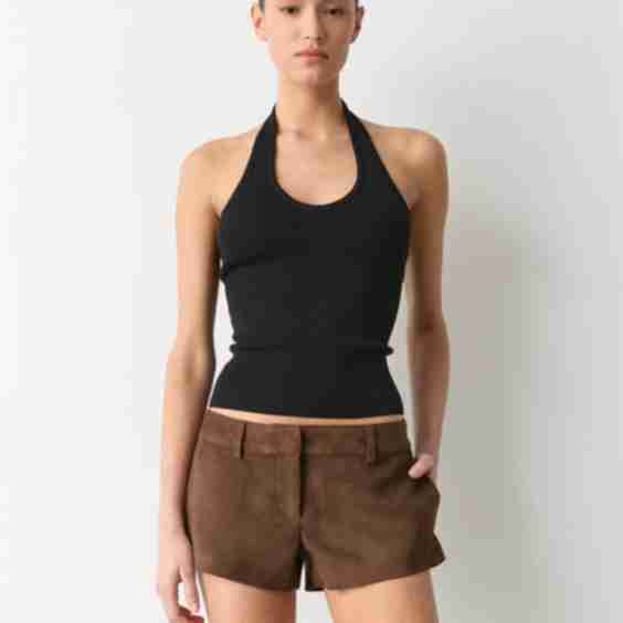 Faux Suede Tailored Shorts