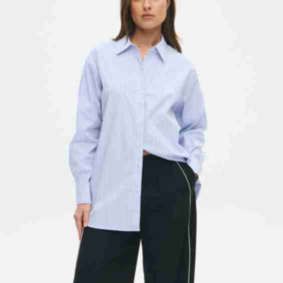 Oversized Cotton Stripe Shirt