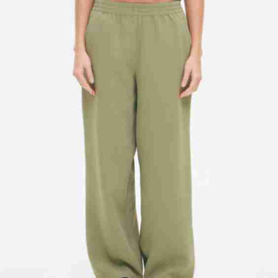 Elastic Waist Wide Leg Pants