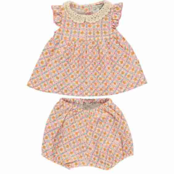Eloise Baby Set, Geometric Florals