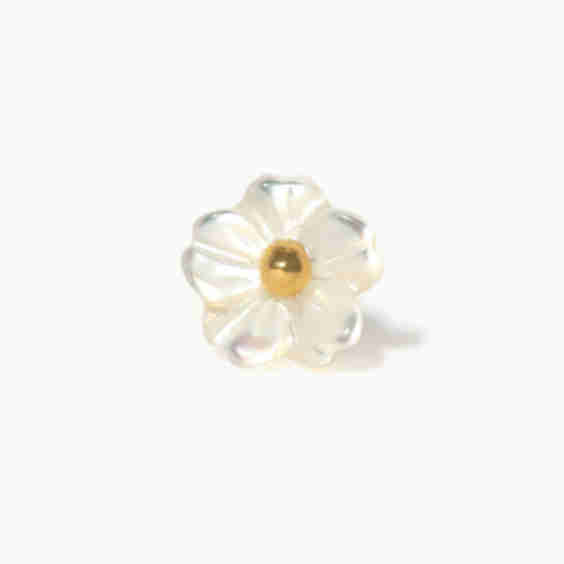 14k Solid  Oopsie Daisy Ball Back Stud