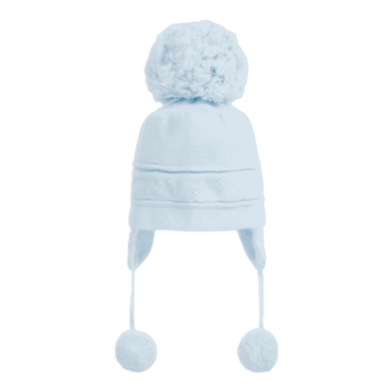 Knitted Cotton Pom-Pom Hat