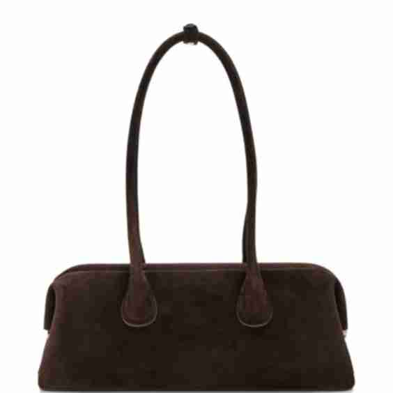 Suede Top Handle Shoulder Bag