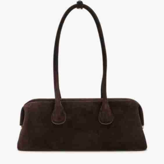 Boat Wide Suede Shoulder Bag