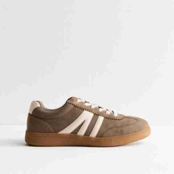 Faux Suede Panelled Trainers