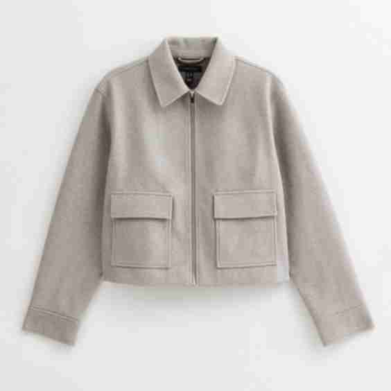 Unlined Zip Front Harrington Jacket