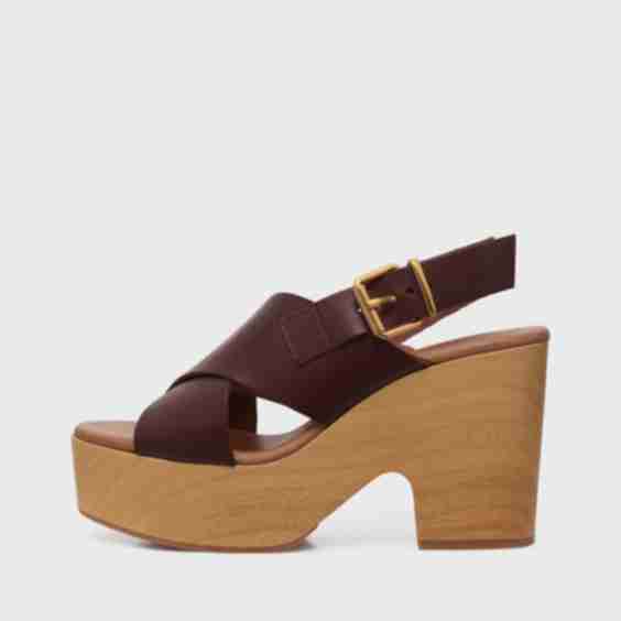 Leather Wedge Sandals - Hayden