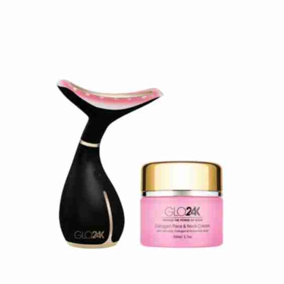 Neck & Face LED Beauty Massager + Collagen Neck Cream
