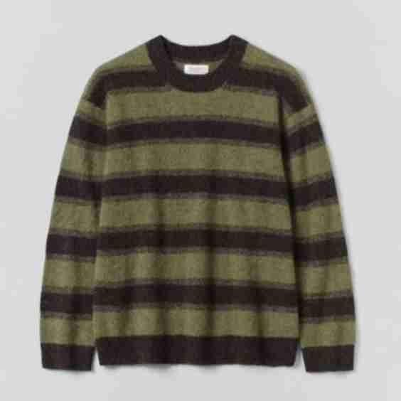 Stripe Alpaca Wool Sweater