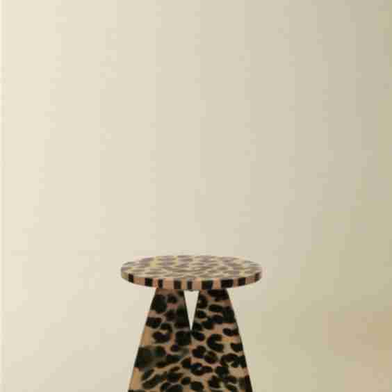 Riva Stool with Leopard Spots