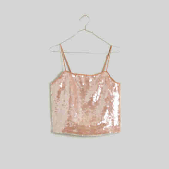 Sequin Square-Neck Cami