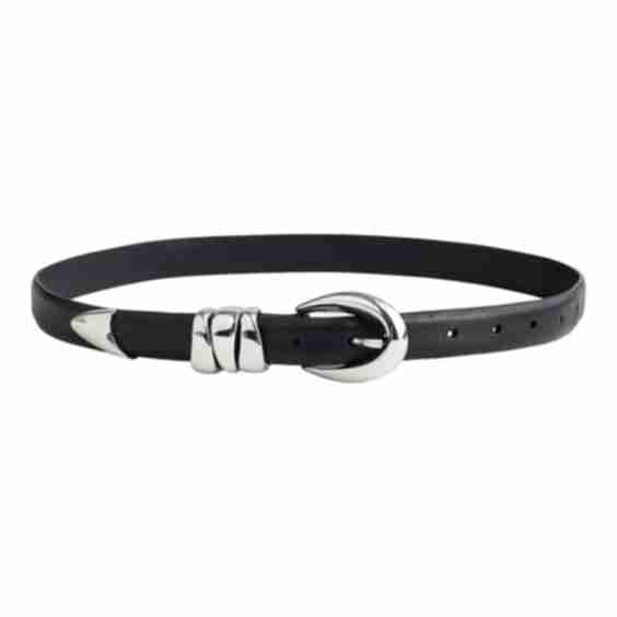 Chunky Metal Leather Belt