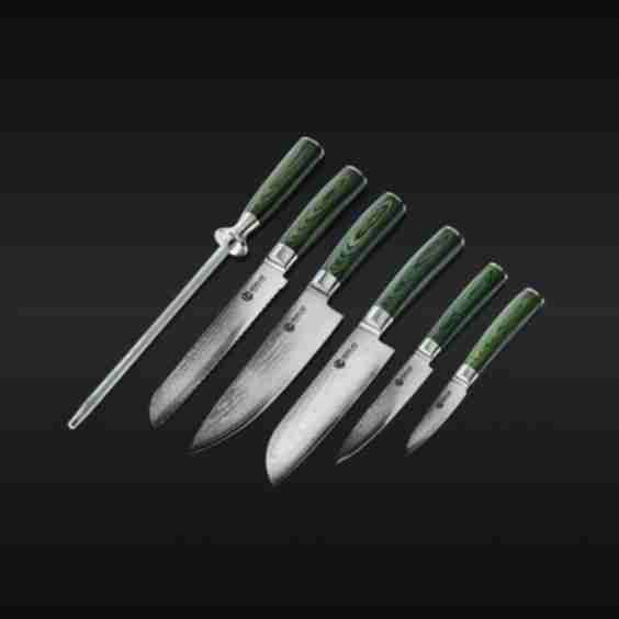 Essential Damascus Steel Knife Set, 6-pc 
