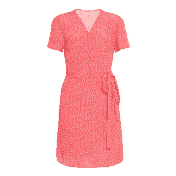 Zia Short-Sleeve Mini Wrap Dress