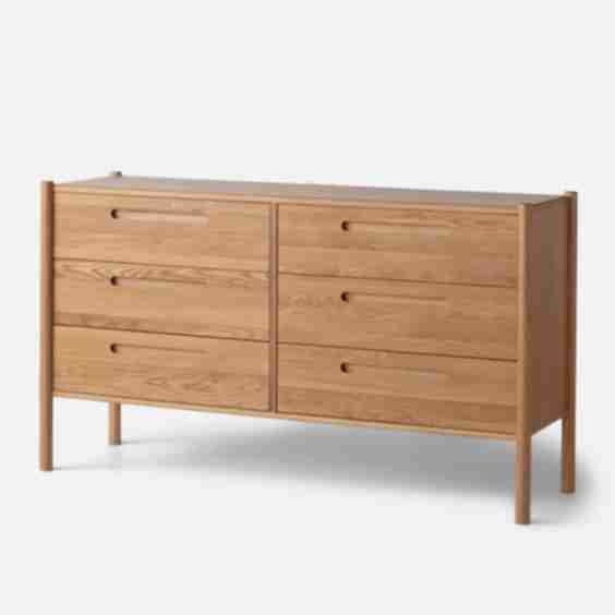 Nora Oak 6-Drawer Dresser