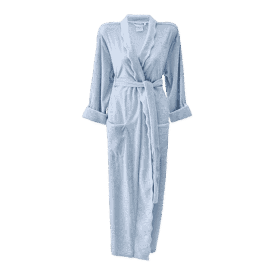 Long Scallop Lightweight Robe