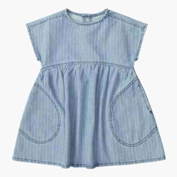 Denim Pinstripe Dress