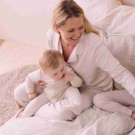 Ribbed Collared Pajama Set