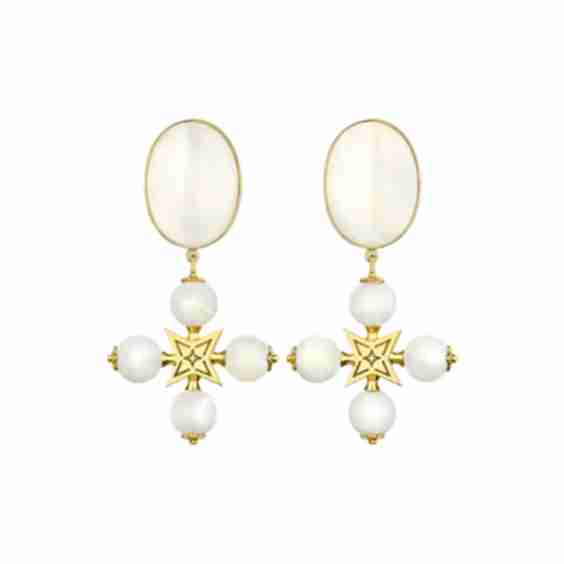 "Desert Rose" Clip Earrings with Golden