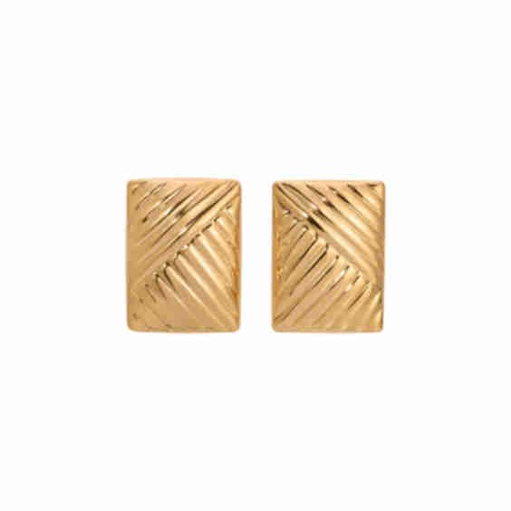 Lined Gold Earrings