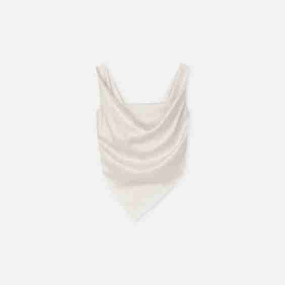Petra Sleeveless Draped Slip Satin Top