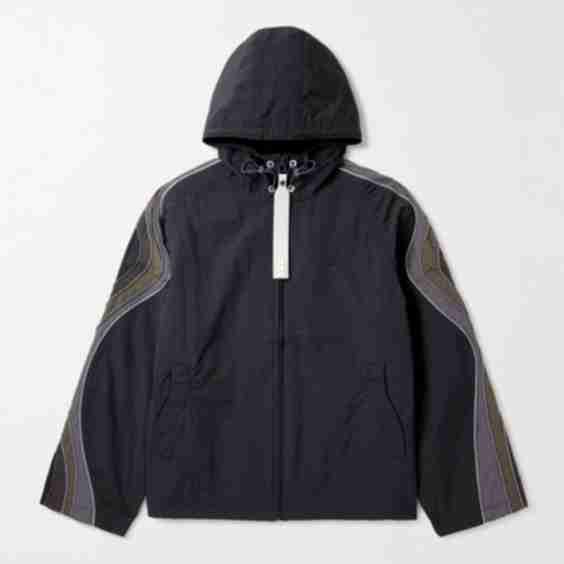 Ufo Striped Shell Hooded Jacket