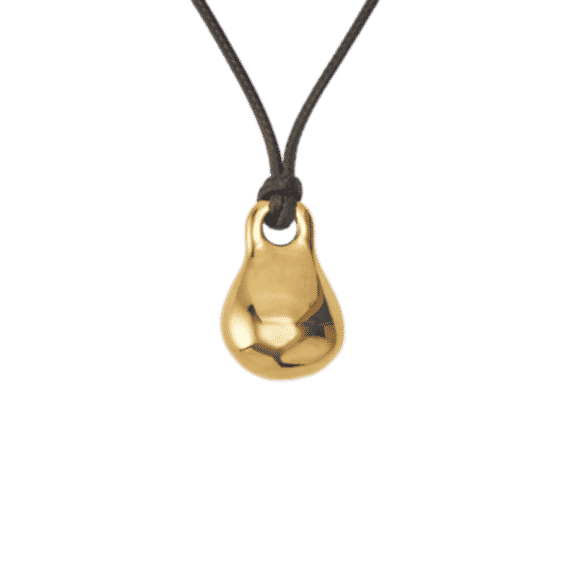 Wax Cord With Dome Pendant Necklace