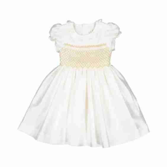Colombe Gold Silk Ceremony Dress