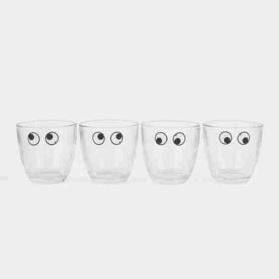 Eyes Set of 4 Duralex Glass Tumblers