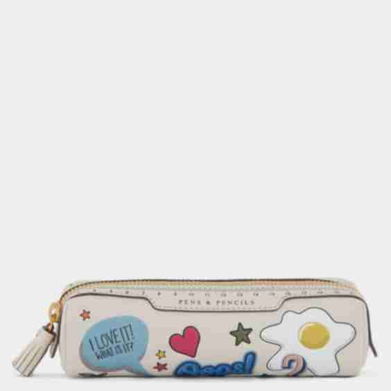 Sticker Leather Pencil Case