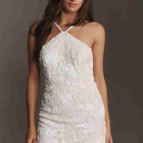 Victoria Halter Sequin Mini Dress