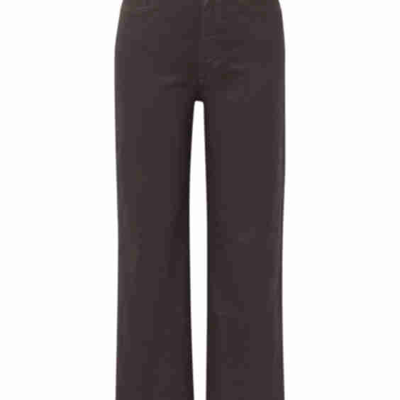 Karmine Refined Wide Leg High Rise Coated Jeans