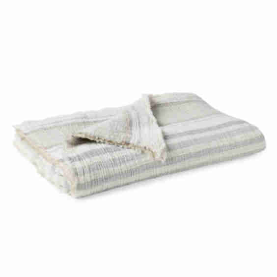 Topanga Solid Organic Matelasse Blanket