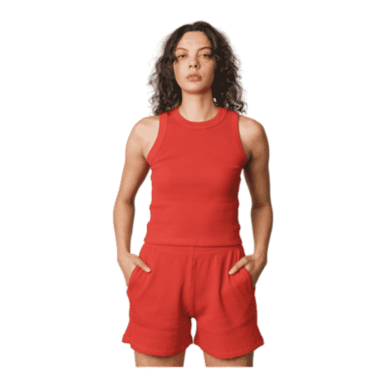 Adult Organic Waffle Crop Tank
