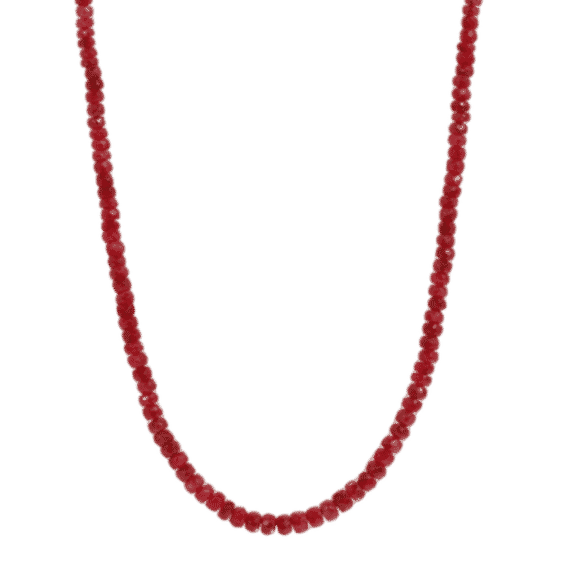 Raw Ruby Necklace