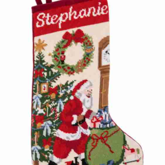 Stephanie Fishwick for Over the Moon Velvet Cuff Santa Stocking