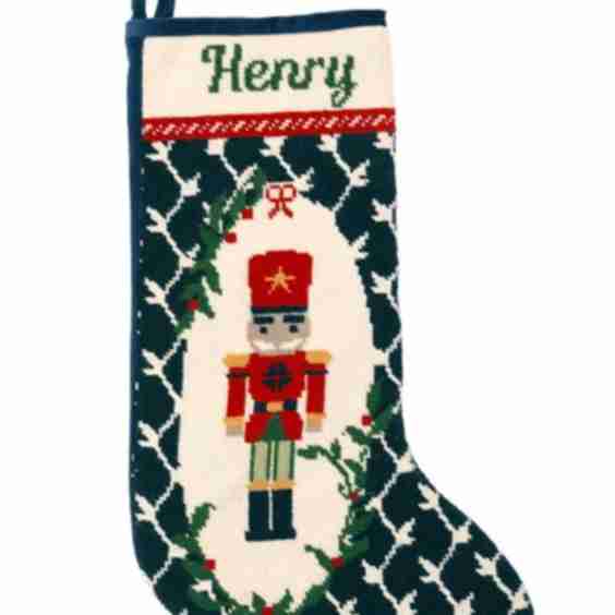Needlepoint Nutcracker Stocking