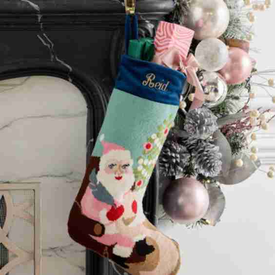 Bauble Stockings x Sainty Nelsen "Santa Baby" Christmas Stocking