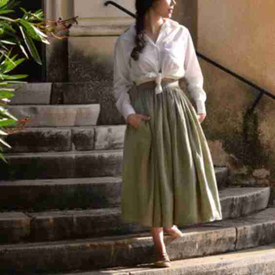 Provencal Linen Skirt