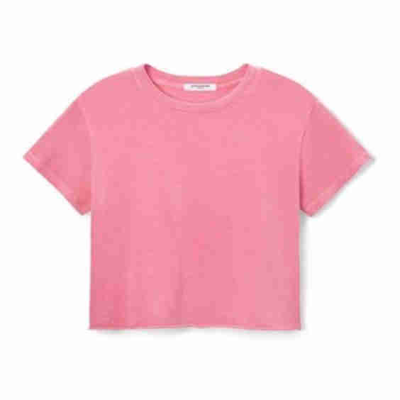 Tori Raw Hem Crew Tee