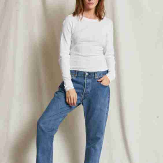 Leah Pointelle Long-Sleeve Tee