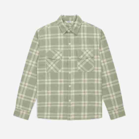 Crosscut Flannel Plaid Shirt