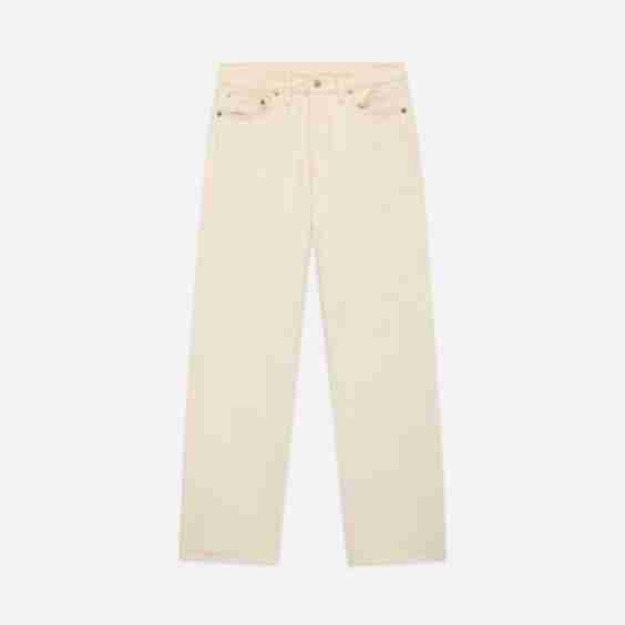 Relaxed Straight Denim Straight-Leg Pants 33x
