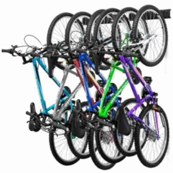 Garage Bike Rack Wall Mount Bicycle Storage Hanger With 6 Hooks