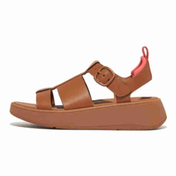F-MODE 
Leather Flatform Fisherman Sandals

