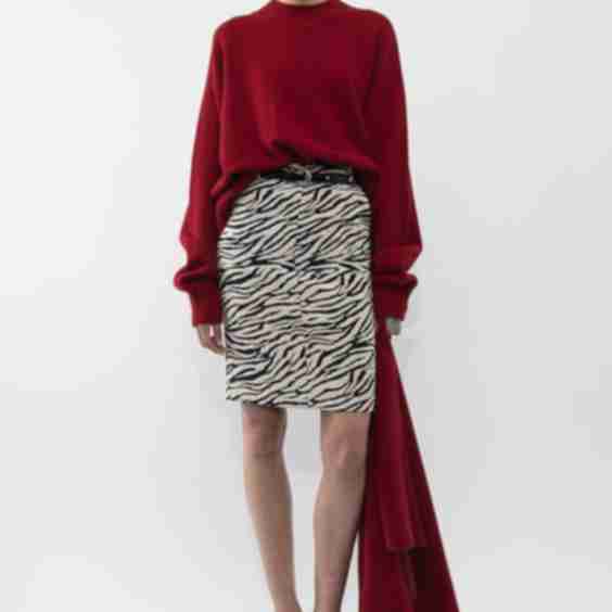 Zebra Jaquard Skirt