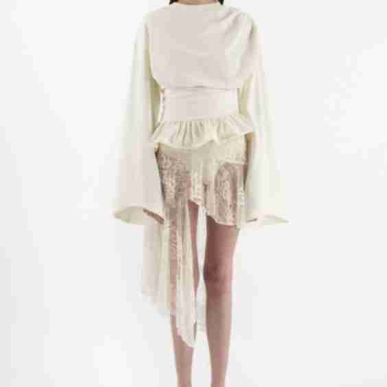 Draped Long Sleeve Shirt