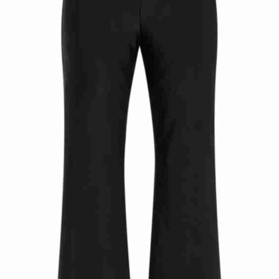Marie Flared Ribbed Knit Nylon Capri Pants