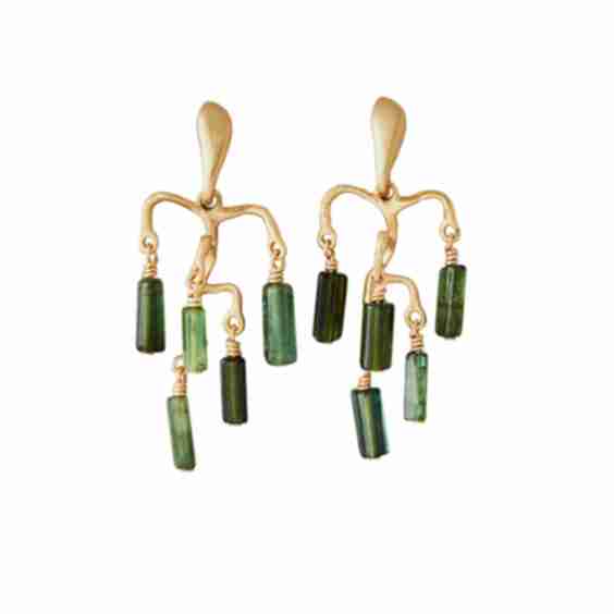Wisteria Bronze Tourmaline Chandelier Earring