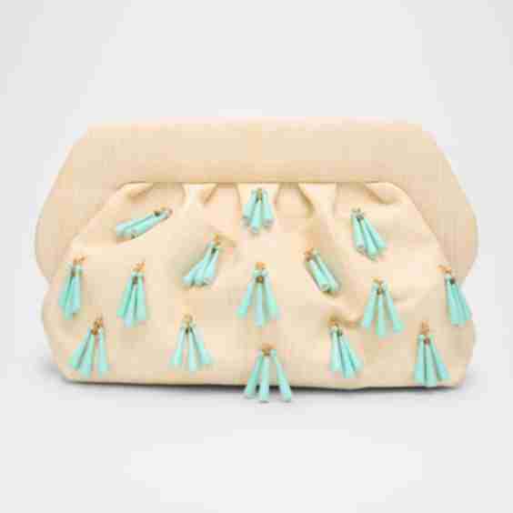 Emera Fringe Vegan Fabric Clutch Bag